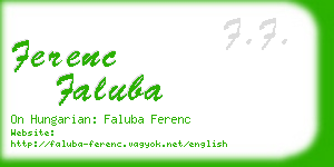 ferenc faluba business card